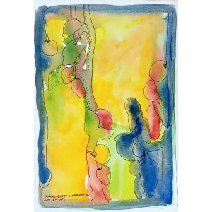 Tassaduq Sohail, 6 x 9 Inch, Watercolor on Paper, Abstract Painting, AC-TS-039